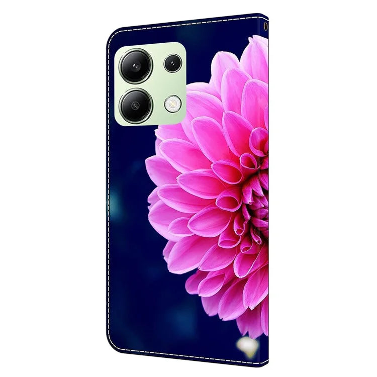 For Xiaomi Redmi Note 13 4G Wallet Phone Case Anti-Fall 3D Pattern Printing Leather Flip Cover