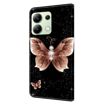 For Xiaomi Redmi Note 13 4G Wallet Phone Case Anti-Fall 3D Pattern Printing Leather Flip Cover