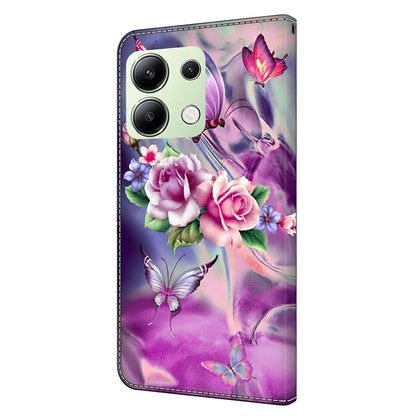 For Xiaomi Redmi Note 13 4G Wallet Phone Case Anti-Fall 3D Pattern Printing Leather Flip Cover