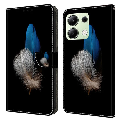 For Xiaomi Redmi Note 13 4G Wallet Phone Case Anti-Fall 3D Pattern Printing Leather Flip Cover