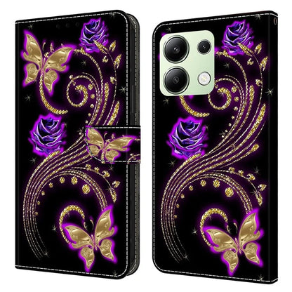 For Xiaomi Redmi Note 13 4G Wallet Phone Case Anti-Fall 3D Pattern Printing Leather Flip Cover