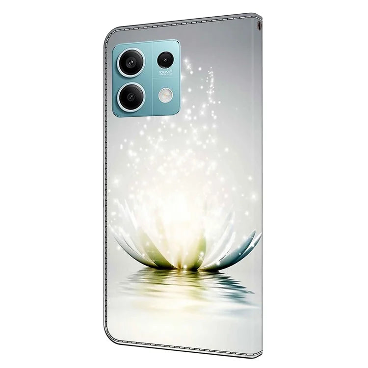 For Xiaomi Redmi Note 13 5G Anti-Drop Case 3D Pattern Printing Wallet Phone Cover