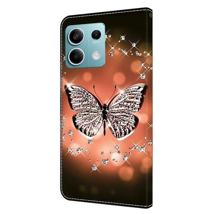For Xiaomi Redmi Note 13 5G Anti-Drop Case 3D Pattern Printing Wallet Phone Cover