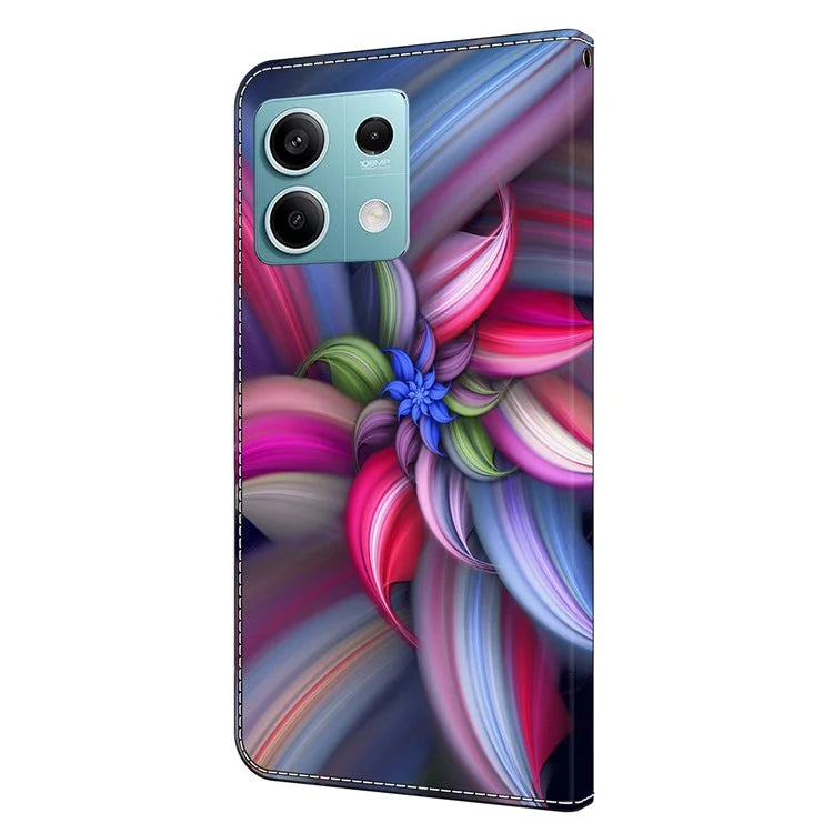 For Xiaomi Redmi Note 13 5G Anti-Drop Case 3D Pattern Printing Wallet Phone Cover