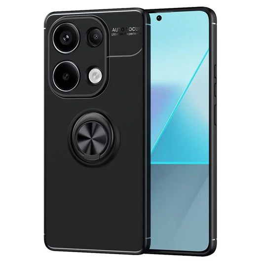 For Xiaomi Redmi Note 13 Pro 4G / Poco M6 Pro 4G Case TPU Phone Cover with Ring Kickstand