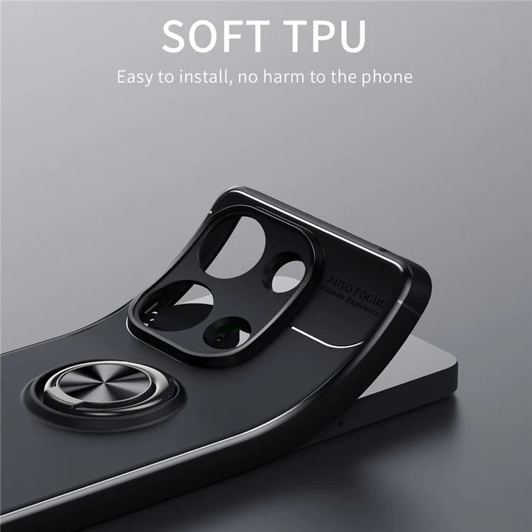 For Xiaomi Redmi Note 13 Pro 4G / Poco M6 Pro 4G Case TPU Phone Cover with Ring Kickstand