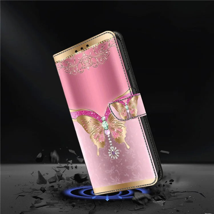 For Xiaomi Redmi Note 13 Pro 5G / Poco X6 5G Case 3D Pattern Printing Leather Wallet Phone Shell