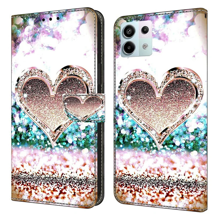 For Xiaomi Redmi Note 13 Pro 5G / Poco X6 5G Case 3D Pattern Printing Leather Wallet Phone Shell