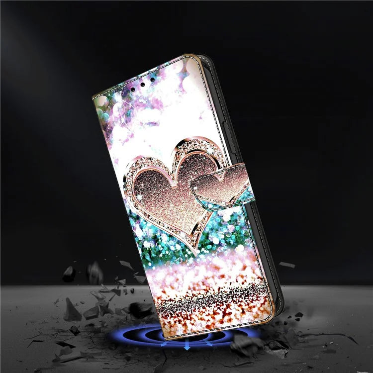 For Xiaomi Redmi Note 13 Pro 5G / Poco X6 5G Case 3D Pattern Printing Leather Wallet Phone Shell