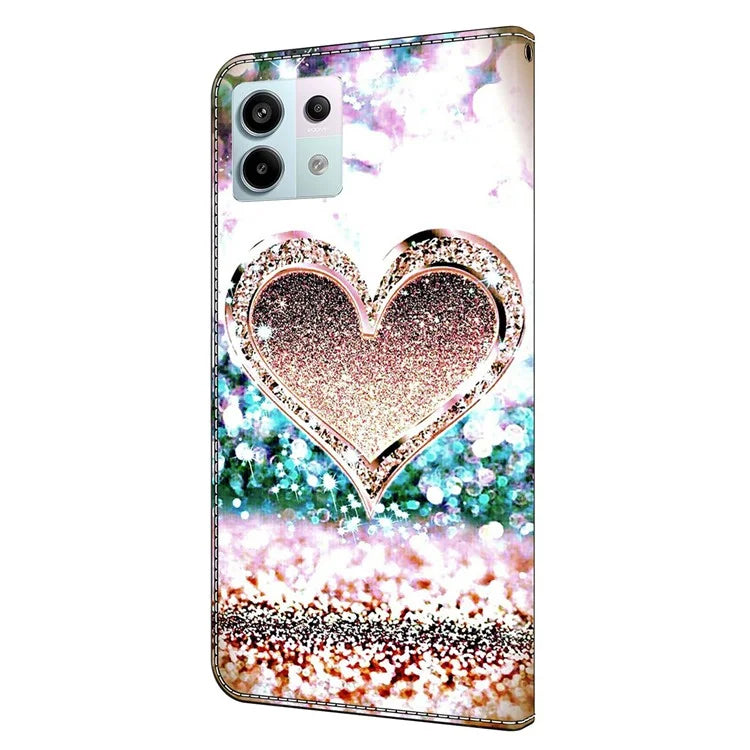 For Xiaomi Redmi Note 13 Pro 5G / Poco X6 5G Case 3D Pattern Printing Leather Wallet Phone Shell