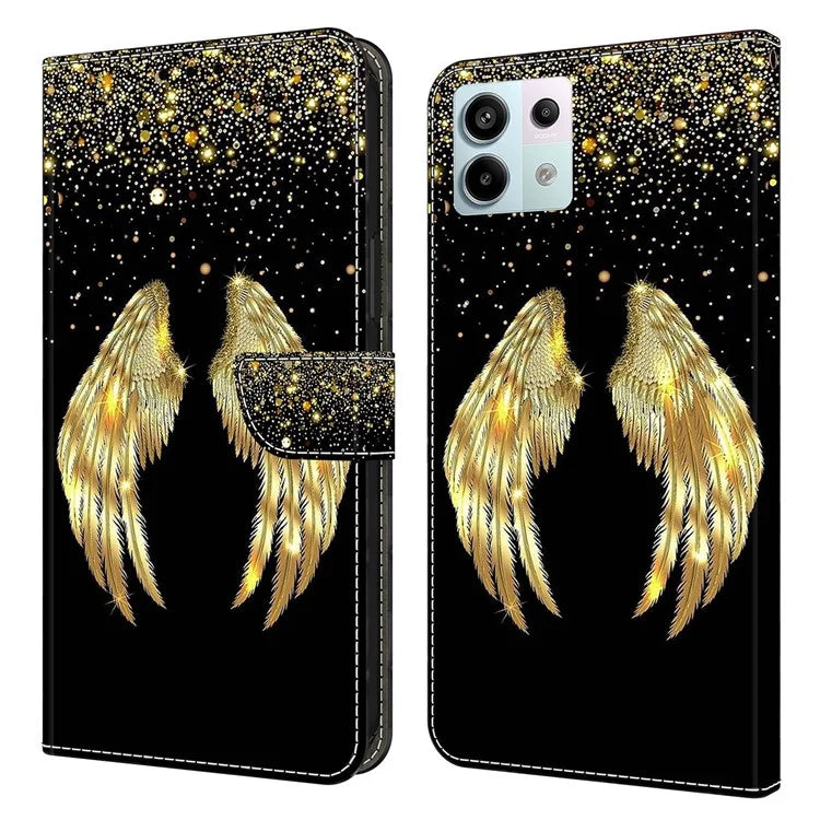 For Xiaomi Redmi Note 13 Pro 5G / Poco X6 5G Case 3D Pattern Printing Leather Wallet Phone Shell
