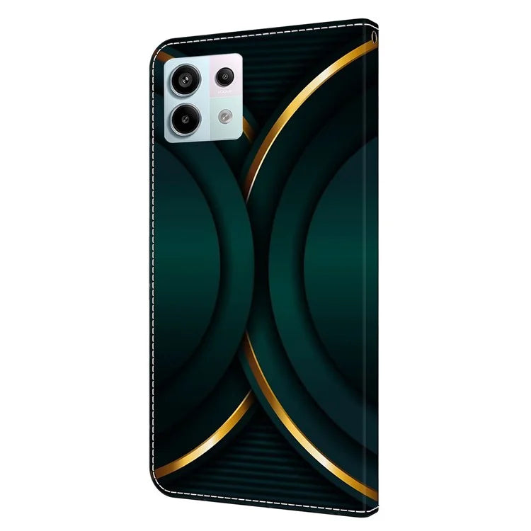 For Xiaomi Redmi Note 13 Pro 5G / Poco X6 5G Case 3D Pattern Printing Leather Wallet Phone Shell