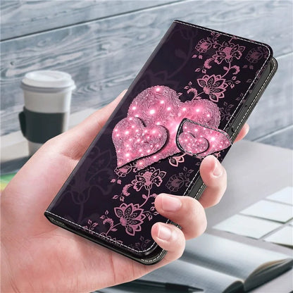 For Xiaomi Redmi Note 13 Pro 5G / Poco X6 5G Case 3D Pattern Printing Leather Wallet Phone Shell