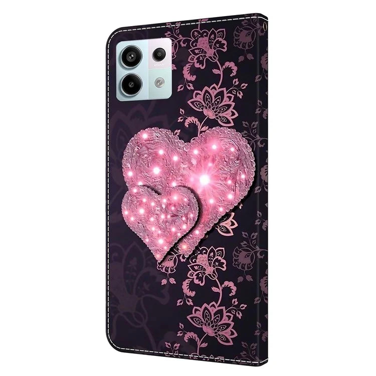 For Xiaomi Redmi Note 13 Pro 5G / Poco X6 5G Case 3D Pattern Printing Leather Wallet Phone Shell