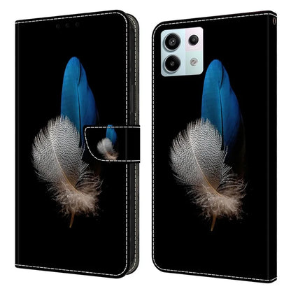 For Xiaomi Redmi Note 13 Pro 5G / Poco X6 5G Case 3D Pattern Printing Leather Wallet Phone Shell