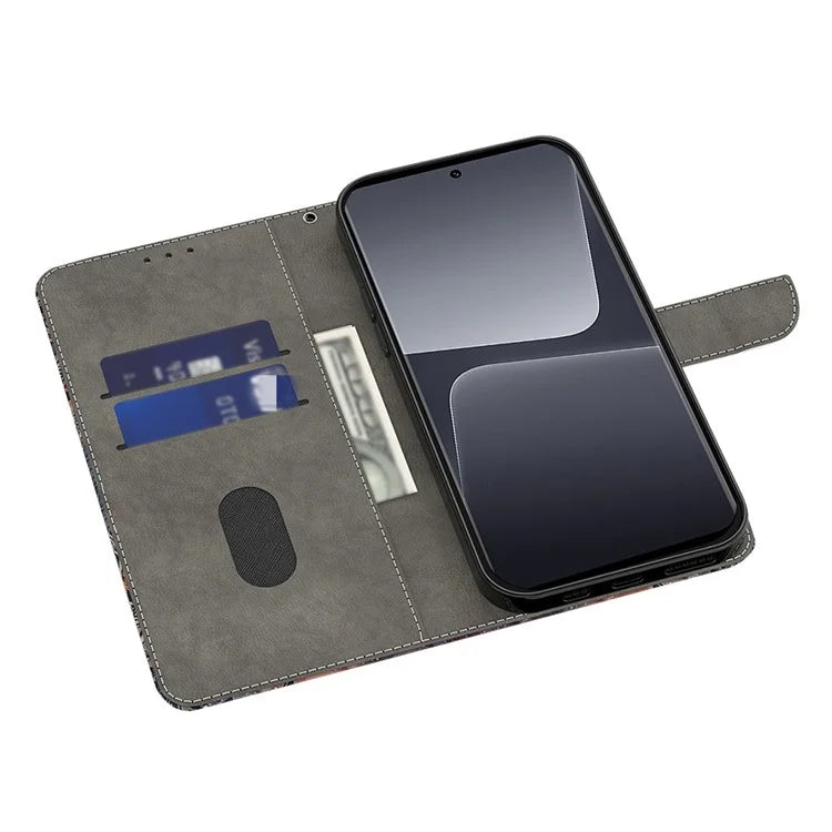For Xiaomi Redmi Note 13 Pro 5G / Poco X6 5G Case 3D Pattern Printing Leather Wallet Phone Shell