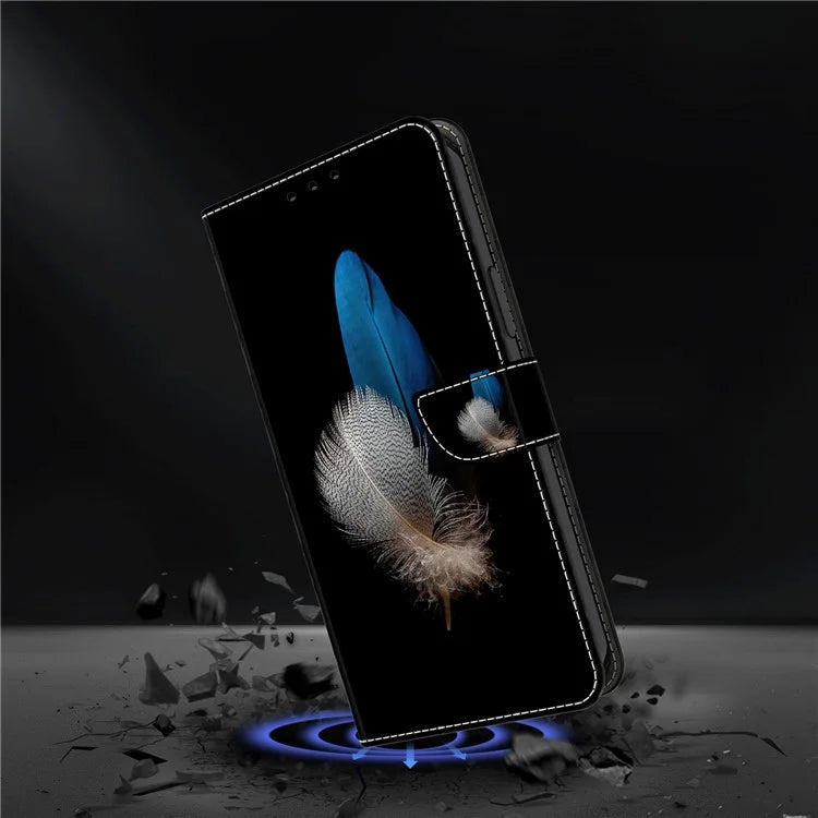 For Xiaomi Redmi Note 13 Pro 5G / Poco X6 5G Case 3D Pattern Printing Leather Wallet Phone Shell