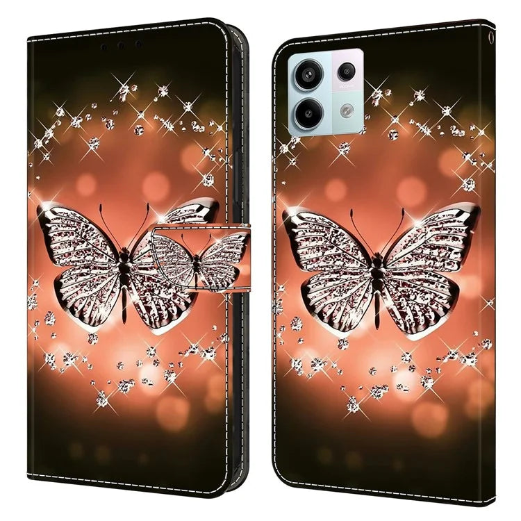 For Xiaomi Redmi Note 13 Pro 5G / Poco X6 5G Case 3D Pattern Printing Leather Wallet Phone Shell