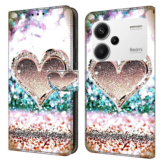 For Xiaomi Redmi Note 13 Pro+ 5G Shockproof Wallet Case 3D Pattern Printing Leather Phone Cover