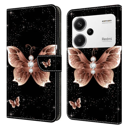 For Xiaomi Redmi Note 13 Pro+ 5G Shockproof Wallet Case 3D Pattern Printing Leather Phone Cover