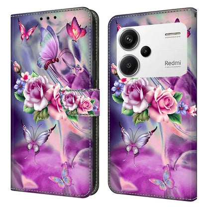 For Xiaomi Redmi Note 13 Pro+ 5G Shockproof Wallet Case 3D Pattern Printing Leather Phone Cover