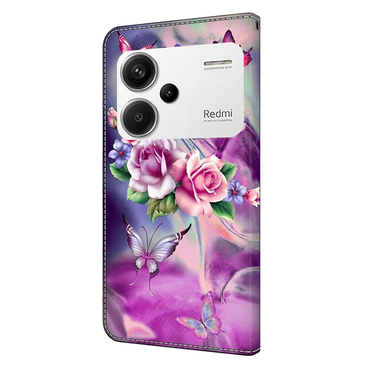 For Xiaomi Redmi Note 13 Pro+ 5G Shockproof Wallet Case 3D Pattern Printing Leather Phone Cover