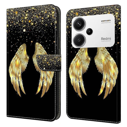 For Xiaomi Redmi Note 13 Pro+ 5G Shockproof Wallet Case 3D Pattern Printing Leather Phone Cover