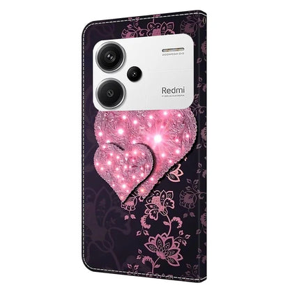 For Xiaomi Redmi Note 13 Pro+ 5G Shockproof Wallet Case 3D Pattern Printing Leather Phone Cover