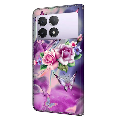 For Xiaomi Redmi K70E 5G / Poco X6 Pro 5G Leather Flip Cover 3D Pattern Printing Wallet Phone Case