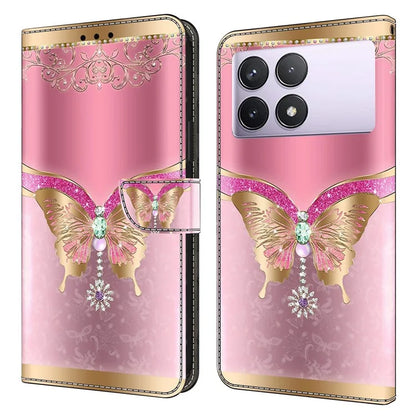 For Xiaomi Redmi K70E 5G / Poco X6 Pro 5G Leather Flip Cover 3D Pattern Printing Wallet Phone Case