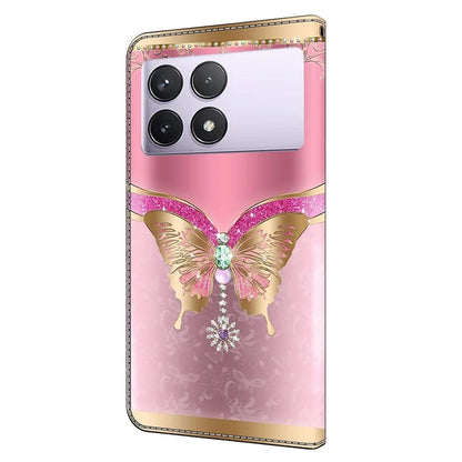 For Xiaomi Redmi K70E 5G / Poco X6 Pro 5G Leather Flip Cover 3D Pattern Printing Wallet Phone Case