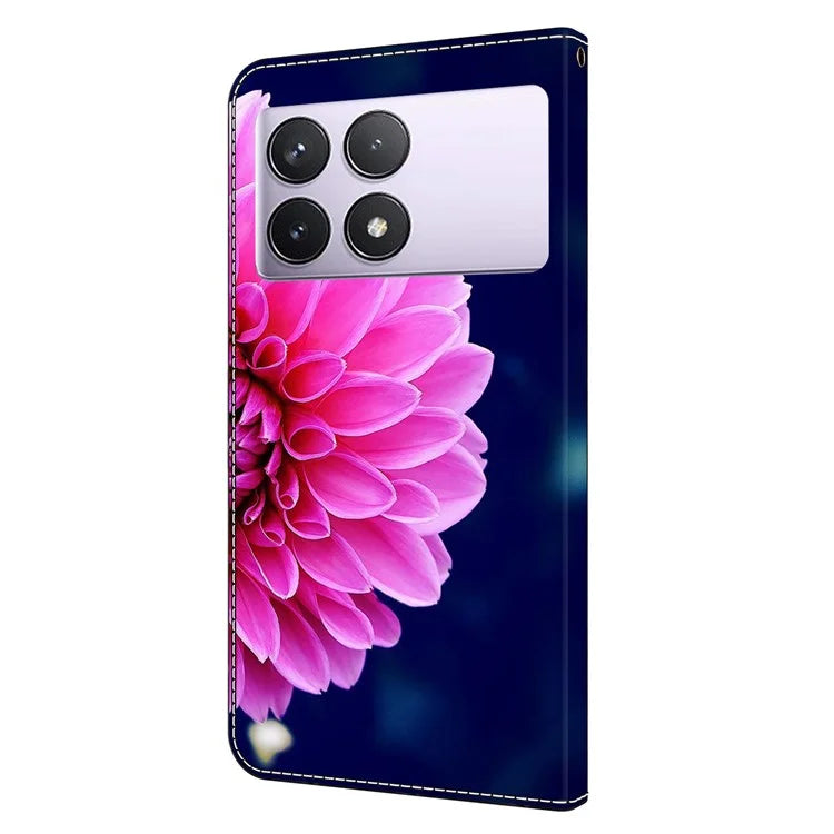 For Xiaomi Redmi K70E 5G / Poco X6 Pro 5G Leather Flip Cover 3D Pattern Printing Wallet Phone Case