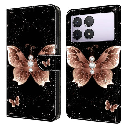 For Xiaomi Redmi K70E 5G / Poco X6 Pro 5G Leather Flip Cover 3D Pattern Printing Wallet Phone Case