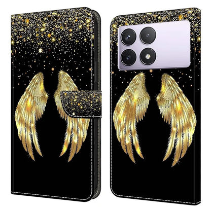 For Xiaomi Redmi K70E 5G / Poco X6 Pro 5G Leather Flip Cover 3D Pattern Printing Wallet Phone Case