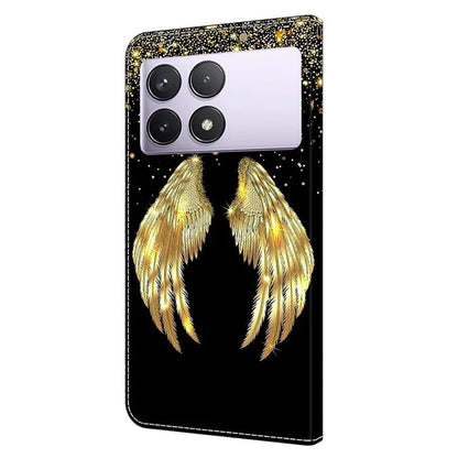 For Xiaomi Redmi K70E 5G / Poco X6 Pro 5G Leather Flip Cover 3D Pattern Printing Wallet Phone Case