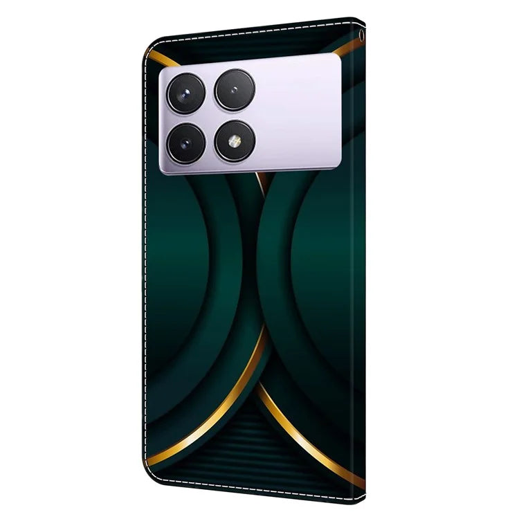 For Xiaomi Redmi K70E 5G / Poco X6 Pro 5G Leather Flip Cover 3D Pattern Printing Wallet Phone Case