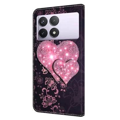 For Xiaomi Redmi K70E 5G / Poco X6 Pro 5G Leather Flip Cover 3D Pattern Printing Wallet Phone Case