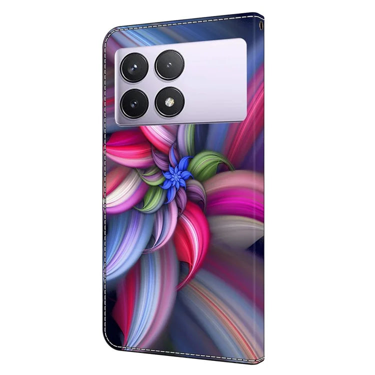 For Xiaomi Redmi K70E 5G / Poco X6 Pro 5G Leather Flip Cover 3D Pattern Printing Wallet Phone Case