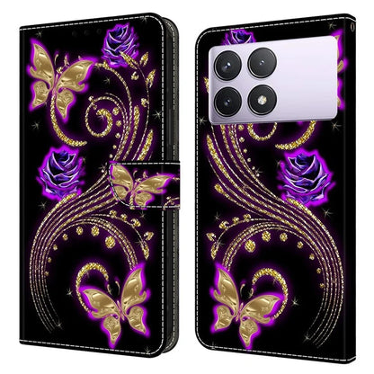 For Xiaomi Redmi K70E 5G / Poco X6 Pro 5G Leather Flip Cover 3D Pattern Printing Wallet Phone Case