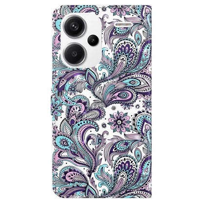 For Xiaomi Redmi Note 13 Pro+ 5G Case 3D Pattern Printing Leather Phone Cover with Hand Strap