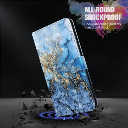 For Xiaomi Redmi Note 13 Pro 5G / Poco X6 5G Case with Hand Strap 3D Pattern Printing Leather Phone Cover