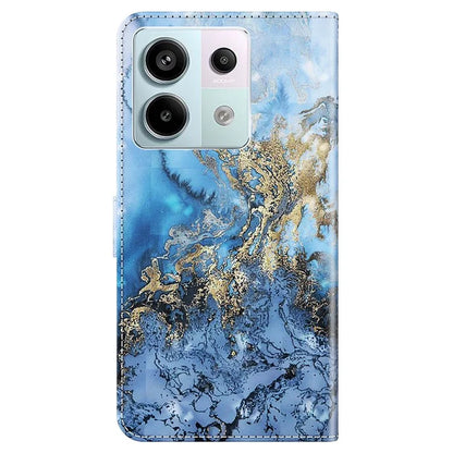 For Xiaomi Redmi Note 13 Pro 5G / Poco X6 5G Case with Hand Strap 3D Pattern Printing Leather Phone Cover