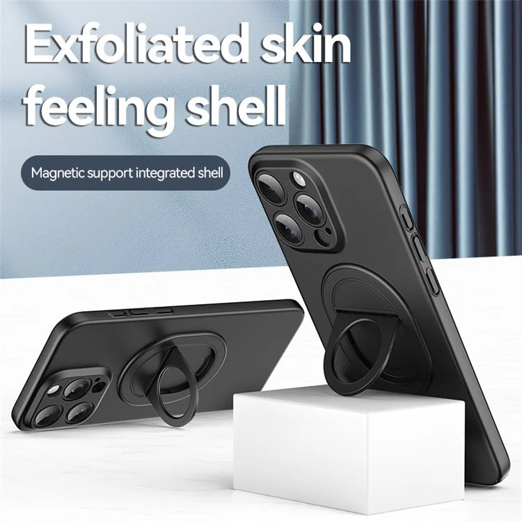 For iPhone 14 Pro Max Cell Phone Case Frosted Finish Anti-scratch Shell Compatible with MagSafe