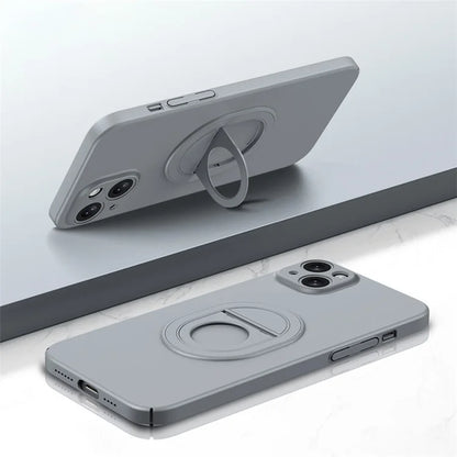 For iPhone 14 Magnetic Phone Case Scratch-proof Hard PC Cover Compatible with MagSafe