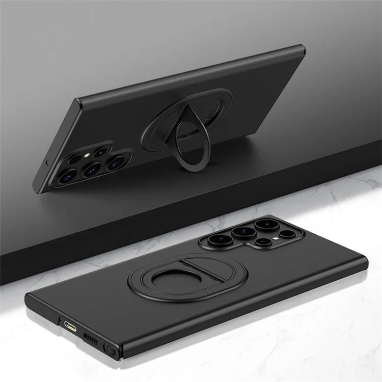 For Samsung Galaxy S23 Ultra Magnetic Case Hard PC Kickstand Shock-Absorbent Phone Shell