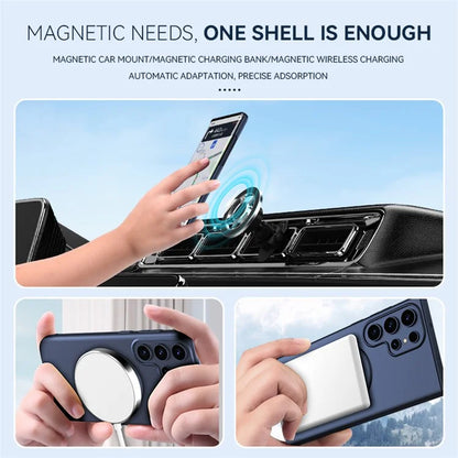 For Samsung Galaxy S23 Ultra Magnetic Case Hard PC Kickstand Shock-Absorbent Phone Shell