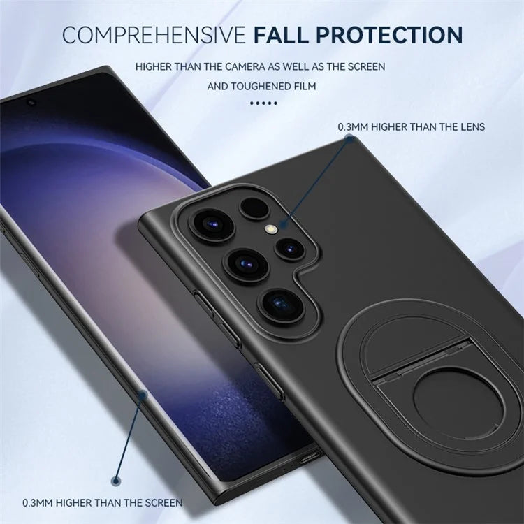 For Samsung Galaxy S23 Ultra Magnetic Case Hard PC Kickstand Shock-Absorbent Phone Shell