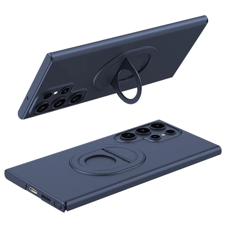 For Samsung Galaxy S23 Ultra Magnetic Case Hard PC Kickstand Shock-Absorbent Phone Shell