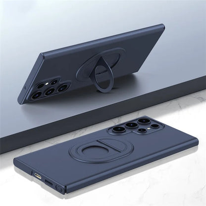 For Samsung Galaxy S23 Ultra Magnetic Case Hard PC Kickstand Shock-Absorbent Phone Shell