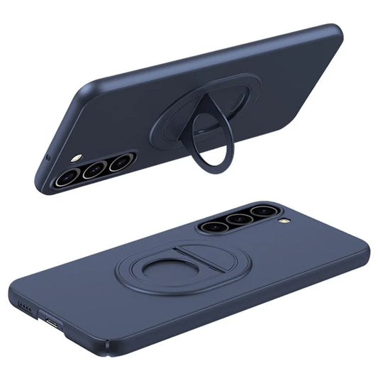 For Samsung Galaxy S23+ Case Magnetic Rotating Kickstand Plastic Phone Cover Matte Finish